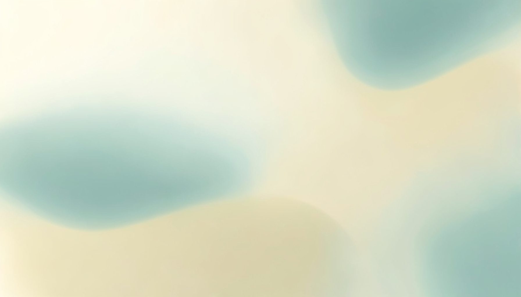 Soft gradient composition blending warm cream, muted teal, and pale gold in a calm, abstract arrangement